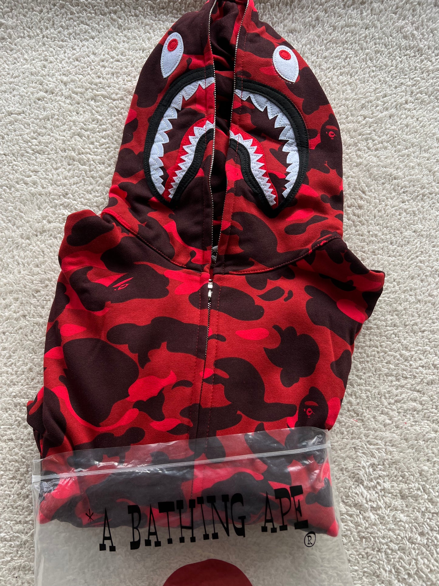 L Bape full zip up